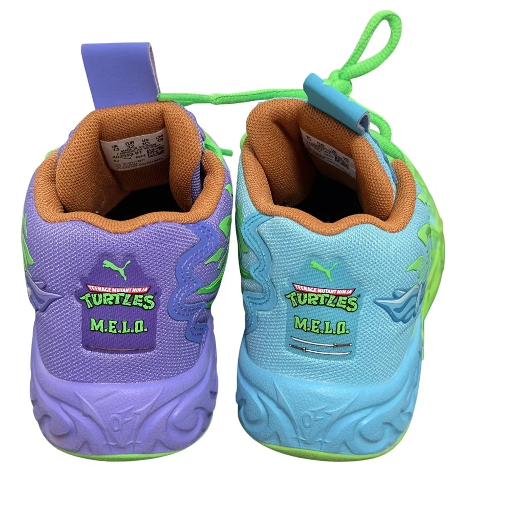Puma LaMelo Ball MB 04 Teenage Mutant Ninja Turtles Kids 1 C Basketball Shoes A+